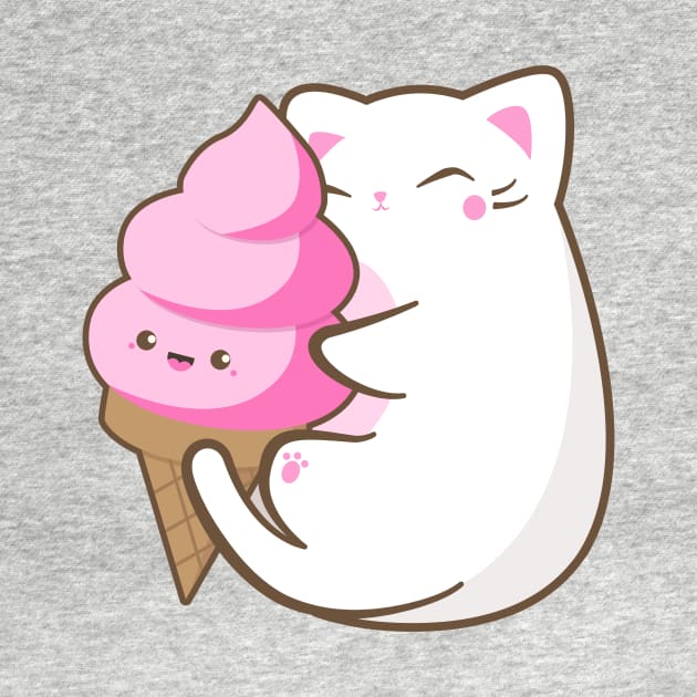 Ice cream lover chubby cat by EuGeniaArt